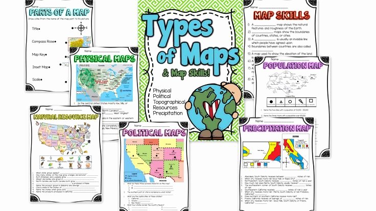 Types Of Maps Worksheet Inspirational Types Of Maps and Map Skills Pack social Stu S Grades 2