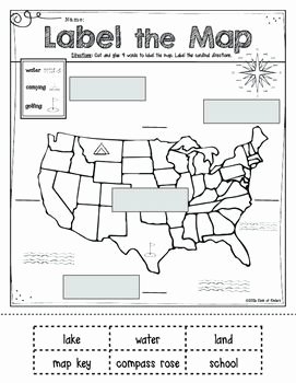 Types Of Maps Worksheet Lovely Mapping Label It First Grade and Kindergarten social