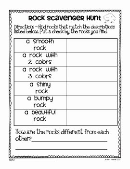 Types Of Rocks Worksheet Pdf Beautiful Rock Scavenger Hunt by Chalk and Lipgloss