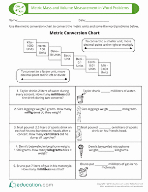 Unit Conversion Word Problems Worksheet Lovely 4th Grade Measurement Worksheets &amp; Free Printables