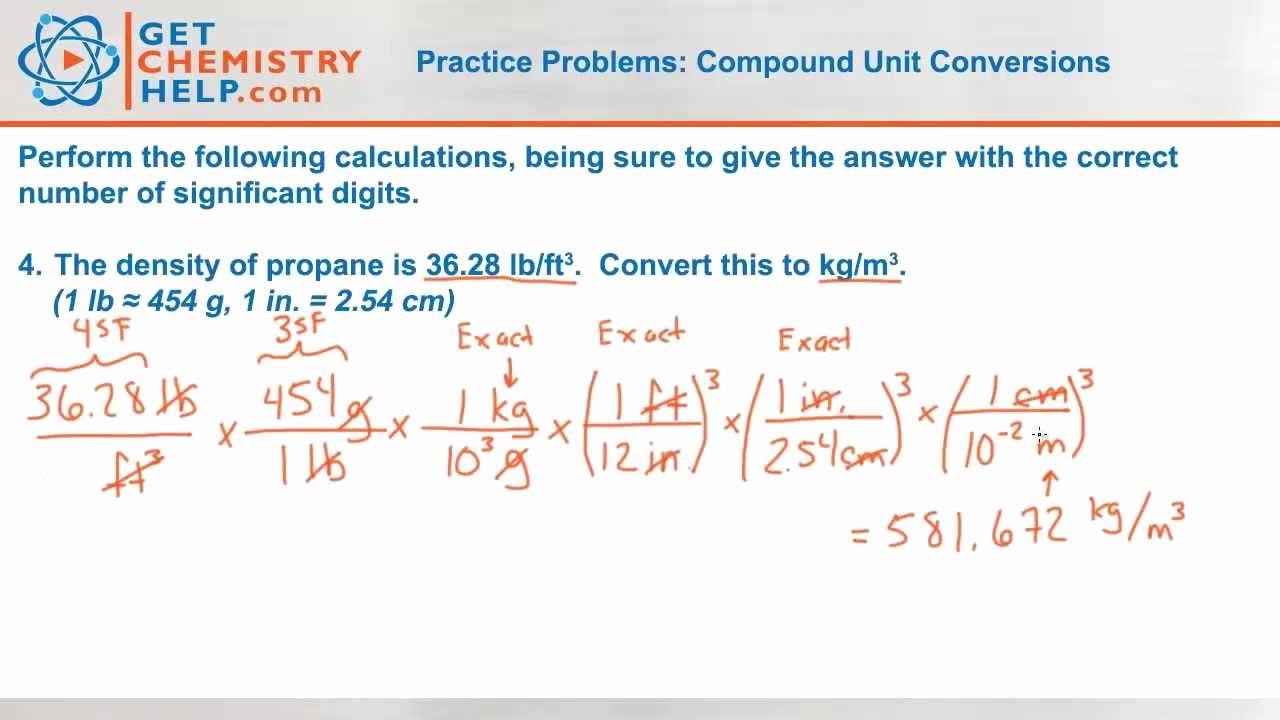 50 Unit Conversion Worksheet Chemistry