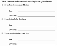 Unit Rate Word Problems Worksheet New Rates and Unit Rates Worksheets with Word Problems