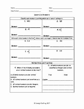 Unit Rate Worksheet 6th Grade Awesome Unit 2 ordering Rational Numbers Worksheets 6th Grade