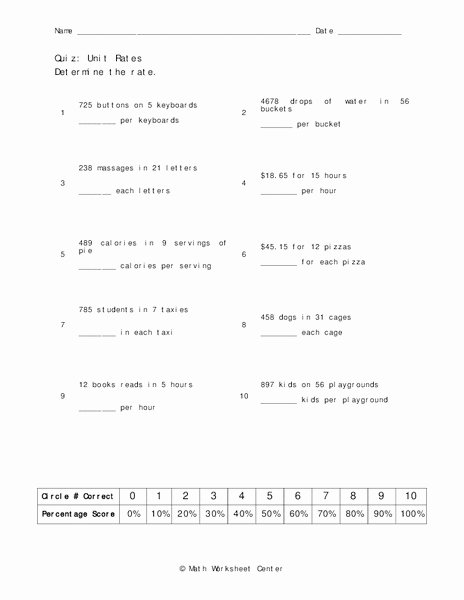 Unit Rate Worksheet 6th Grade Lovely Unit Rates Worksheet for 6th Grade