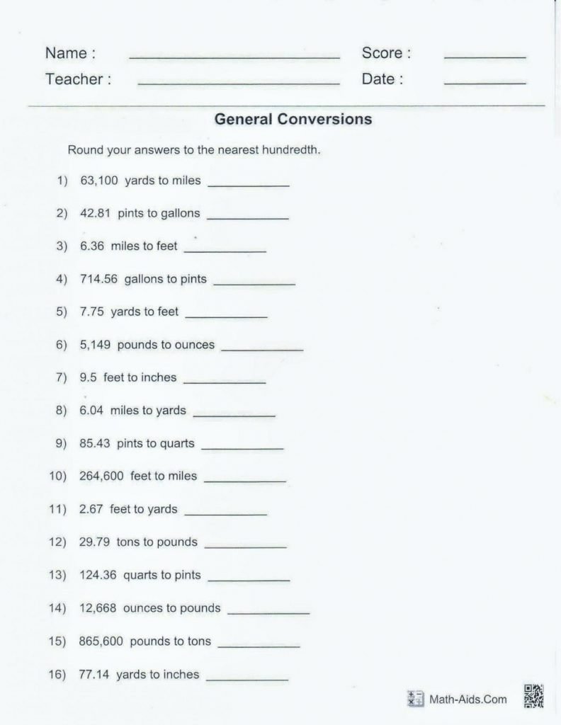50 Unit Rate Worksheet 7th Grade