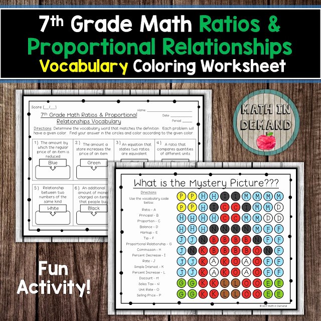 Unit Rate Worksheet 7th Grade