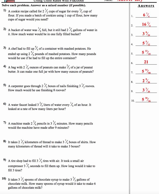 Unit Rate Worksheet 7th Grade Lovely College Algebra Worksheet