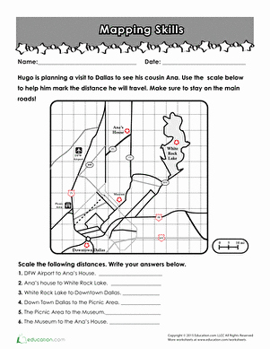 Using A Map Scale Worksheet Lovely Map It Scale Skills Worksheet