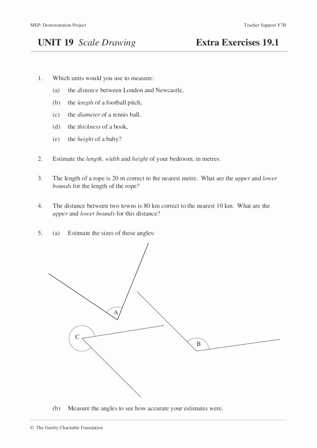 Using A Map Scale Worksheet Luxury Scale Drawing Worksheet for 9th 10th Grade