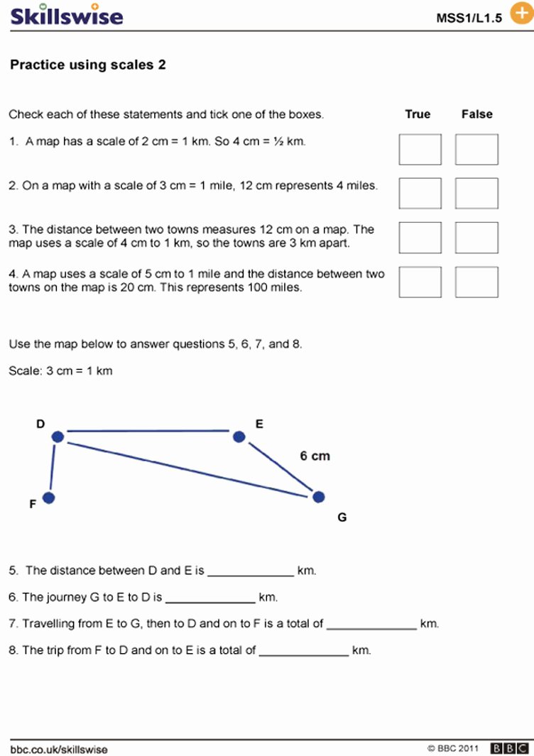 50 Using A Map Scale Worksheet
