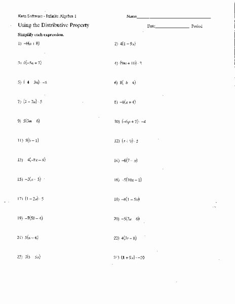 Using the Distributive Property Worksheet Fresh Using the Distributive Property Worksheet for 6th 9th