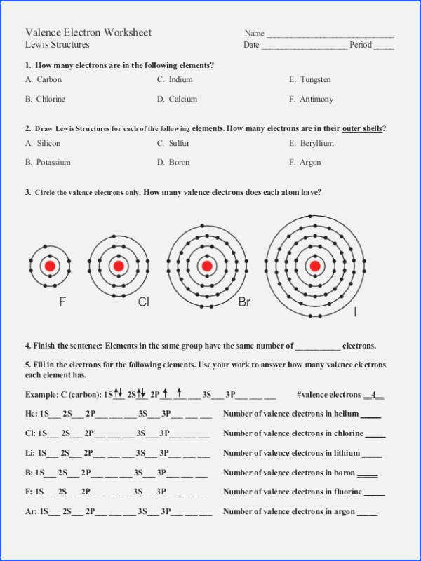 Valence Electrons Worksheet Answers Best Of Valence Electrons Worksheet Answers
