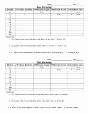 Valence Electrons Worksheet Answers New Key Ions Worksheet Answer Key Ions Worksheet Element