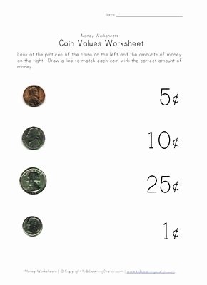 Values Of Coins Worksheet Fresh Coins Values