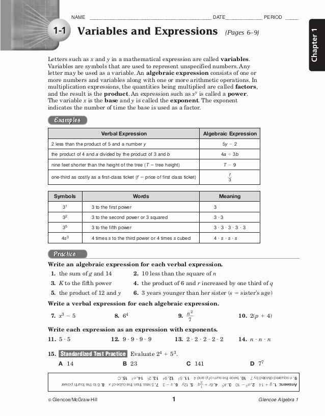 Variables and Expressions Worksheet Answers Elegant Midterm Parent Student