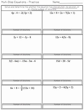 Variables On Both Sides Worksheet New Equations Variables On Both Sides How Many solutions