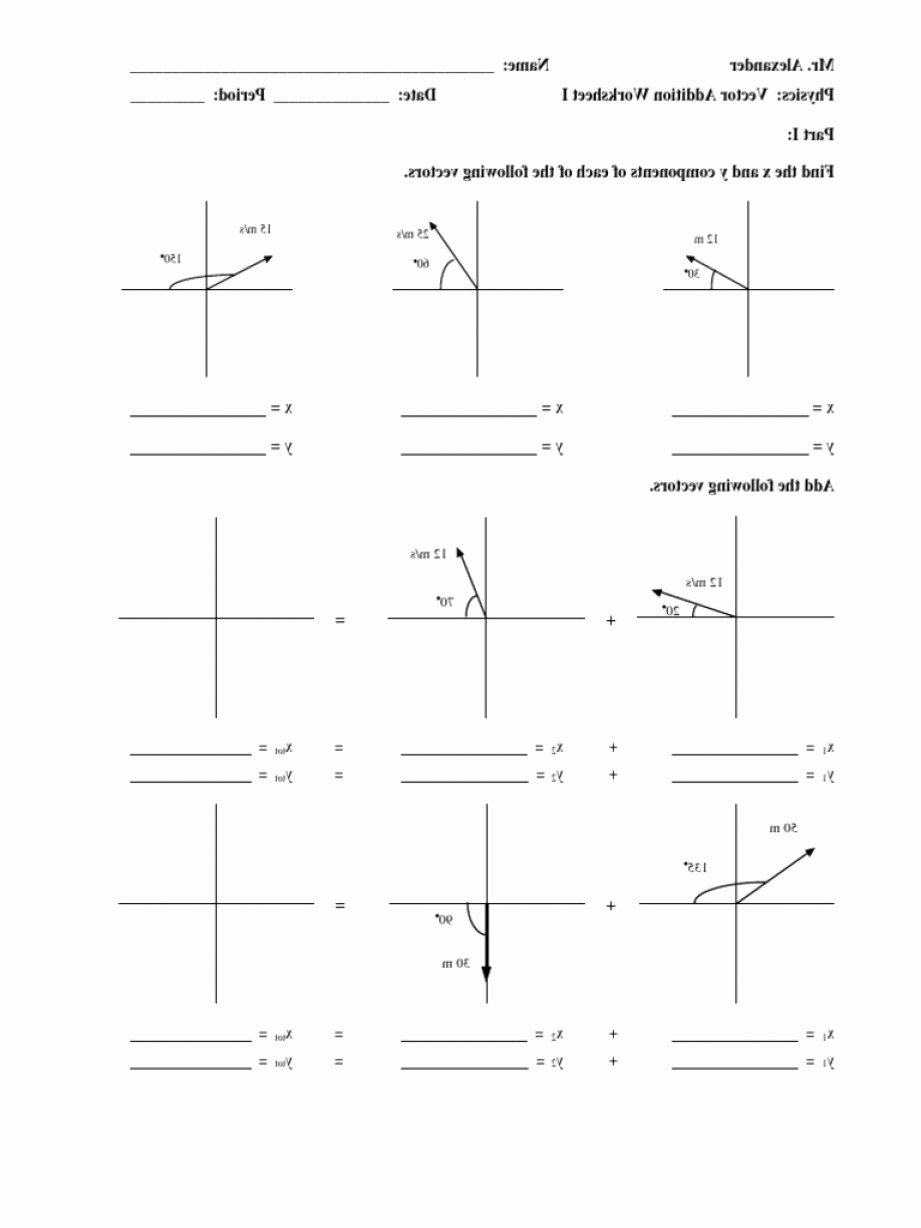 Vector Addition Worksheet with Answers Best Of Resultant Vector Worksheet
