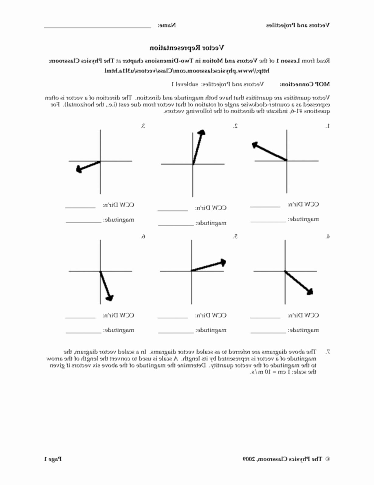 Vector Worksheet Physics Answers Inspirational Simple Vector Diagram Worksheets