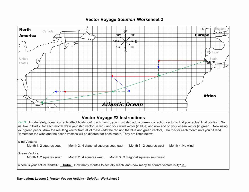 Vectors Worksheet with Answers Awesome Vector Voyage solution Worksheet 2