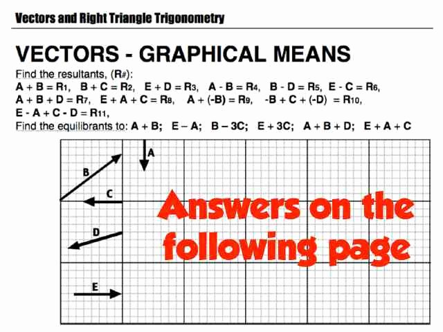 Vectors Worksheet with Answers Beautiful Vectors Worksheet Answers