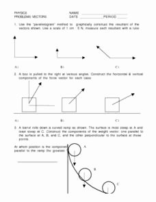 Vectors Worksheet with Answers Unique Physics Vectors 10th Higher Ed Worksheet