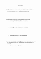 Velocity and Acceleration Worksheet Best Of Velocity and Acceleration Worksheets by Joetgm