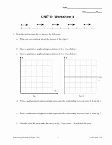 Velocity Time Graph Worksheet Answers Luxury Unit Ii Worksheet 4 Constant Velocity Motion Maps