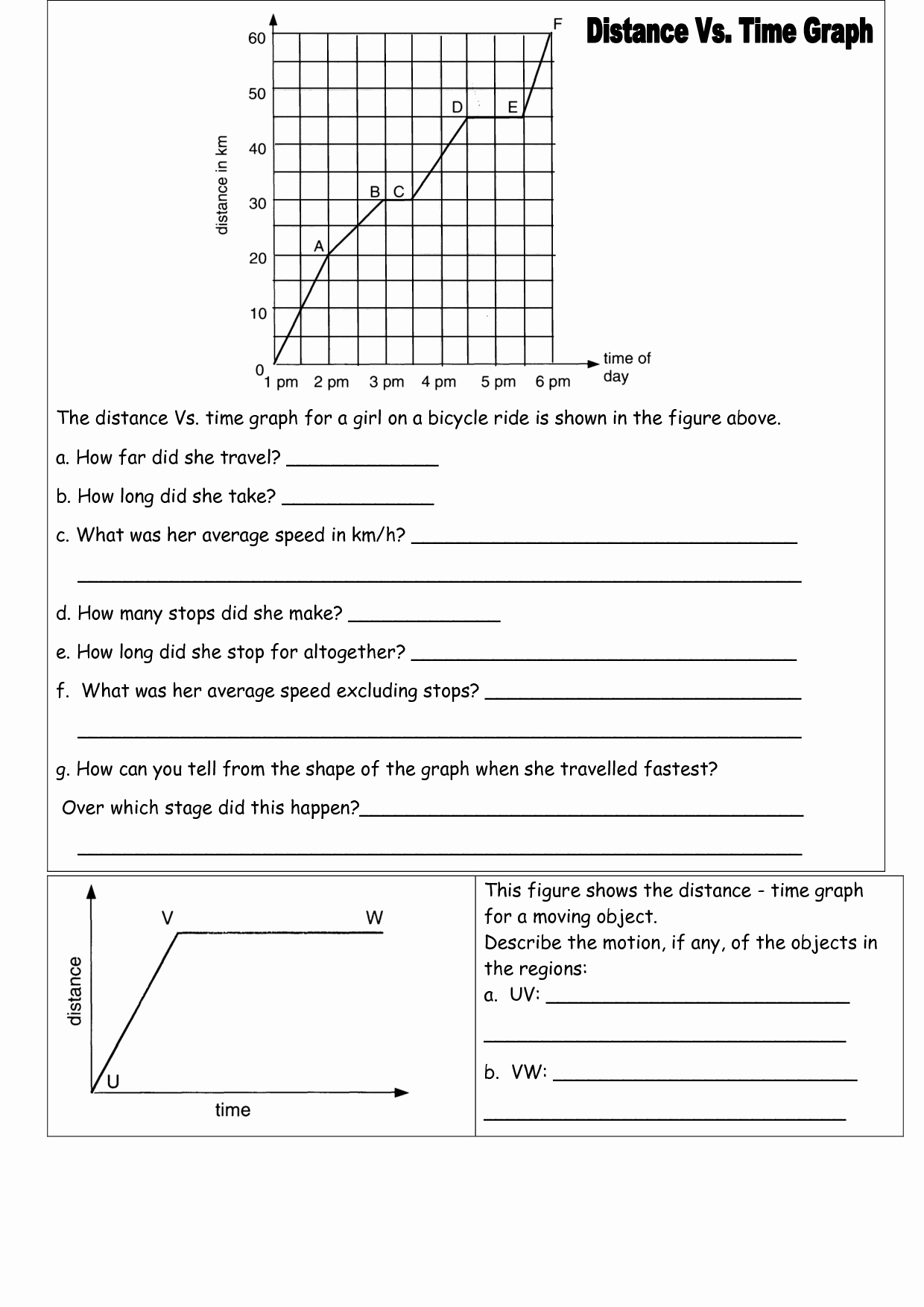 Velocity Time Graph Worksheet Awesome Velocity Time Graph Worksheet