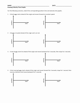 Velocity Time Graph Worksheet Unique 1 3 Constant Velocity Worksheet 3