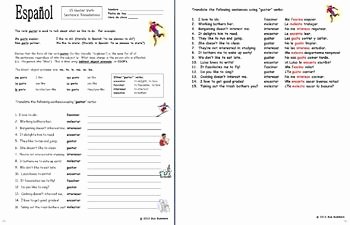 Verbs Like Gustar Worksheet Elegant Spanish Gustar Verbs and Indirect Object Pronouns