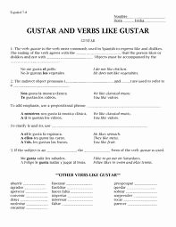 Verbs Like Gustar Worksheet Unique 36 Best Verbs Like Gustar Images On Pinterest