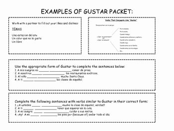 Verbs Like Gustar Worksheet Unique 91 Best Images About Spanish Gustar Verbs On Pinterest