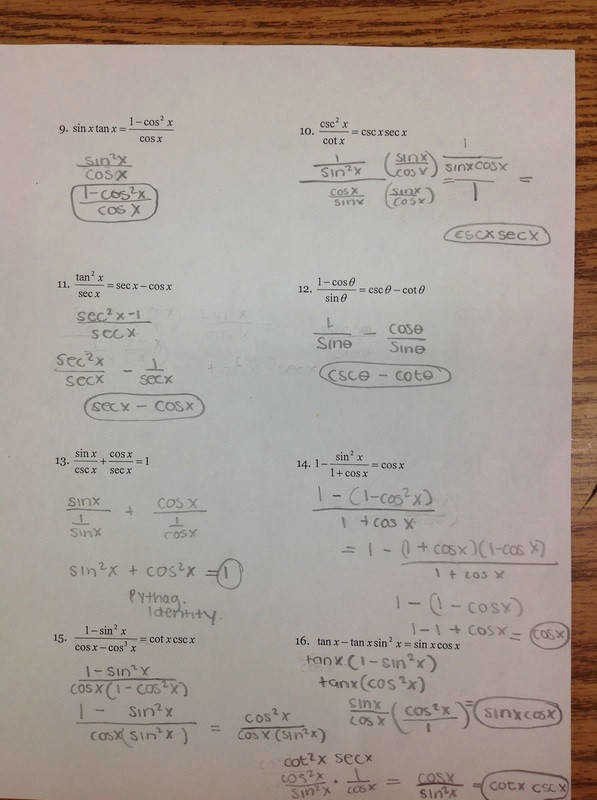 Verify Trig Identities Worksheet Awesome Verifying Trigonometric Identities Worksheet