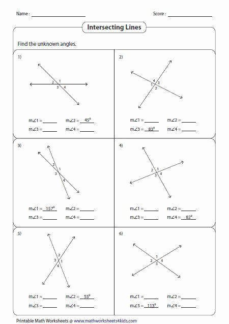 Vertical Angles Worksheet Pdf Inspirational Plementary and Supplementary Angles Worksheets
