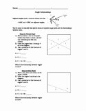 Vertical Angles Worksheet Pdf Luxury Plementary and Supplementary Angles Worksheet Teaching