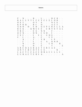 Virus and Bacteria Worksheet Key Luxury Bacteria and Viruses Word Search with Key by Maura