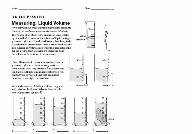Volume by Water Displacement Worksheet Inspirational Volume by Water Displacement Worksheet the Best Worksheets