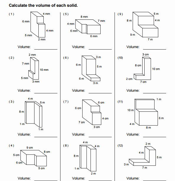 50 Volume Of Composite Figures Worksheet