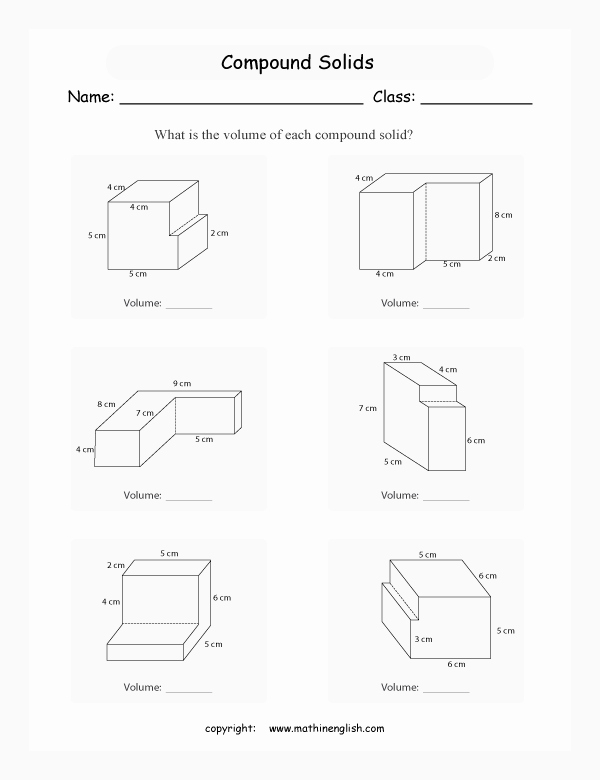 Volume Of Composite Figures Worksheet Unique Calculate the Volume Of these Pound Shapes and solids