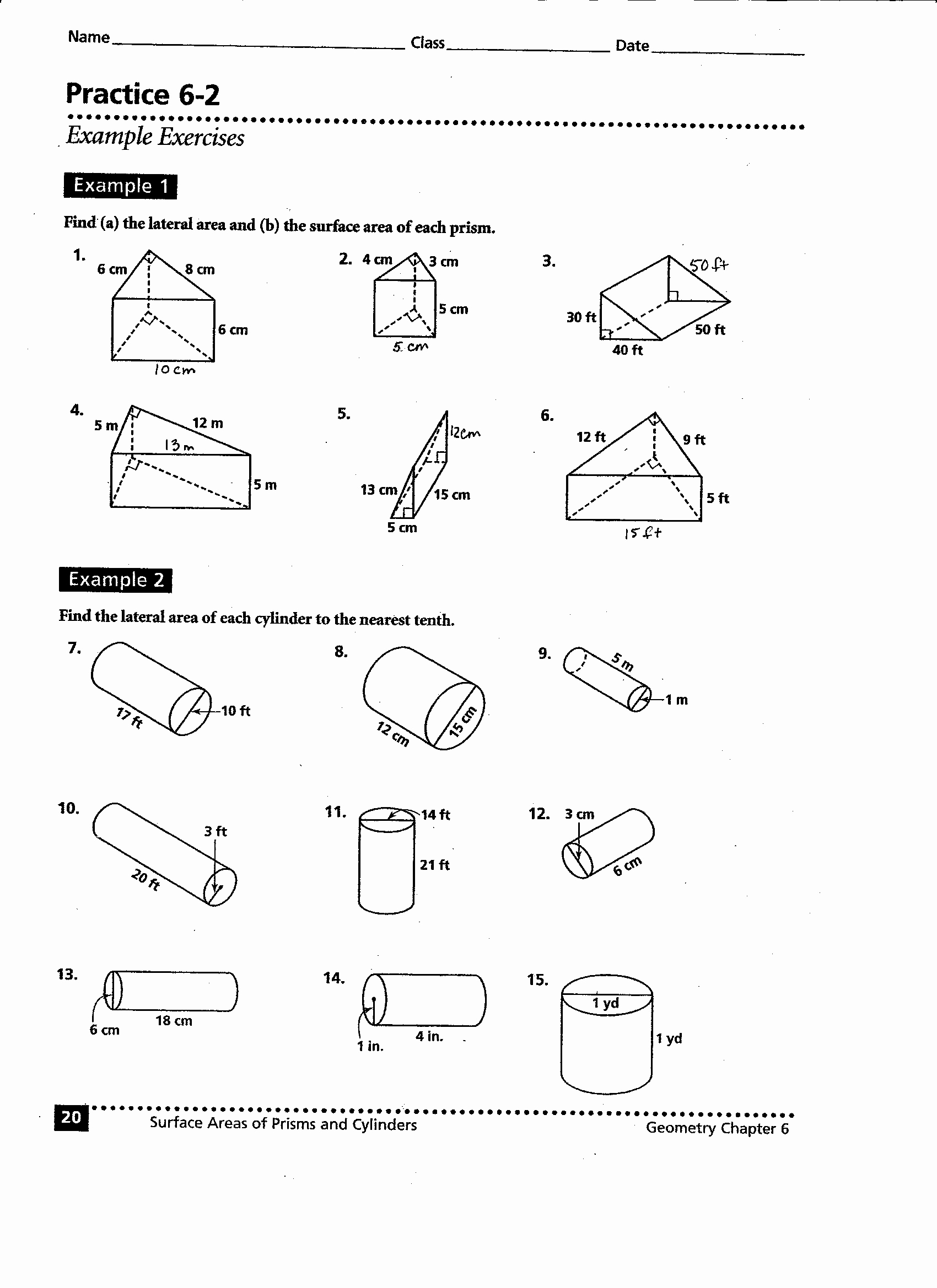 Volume Of Cylinders Worksheet Elegant 41 Volume Prisms and Cylinders Worksheet Quiz