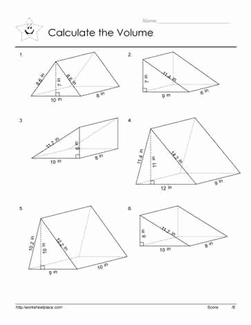 Volume Of Prism Worksheet Luxury Triangular Prism Volume Education