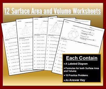 Volume Of Pyramids Worksheet Elegant Surface area and Volume Of Prisms and Pyramids Worksheet