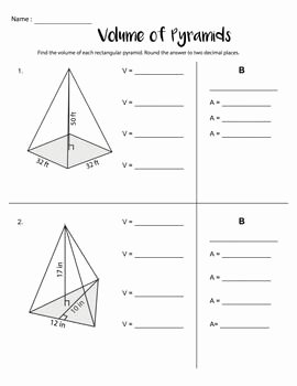Volume Of Pyramids Worksheet Inspirational Volume Of Pyramids Guided Practice 7 9a
