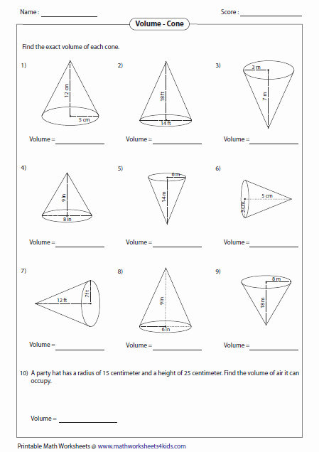 Volume Of Pyramids Worksheet Luxury Volume Triangular Pyramid Worksheet the Best Worksheets