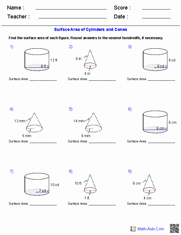 Volume Of Sphere Worksheet Inspirational Geometry Worksheets
