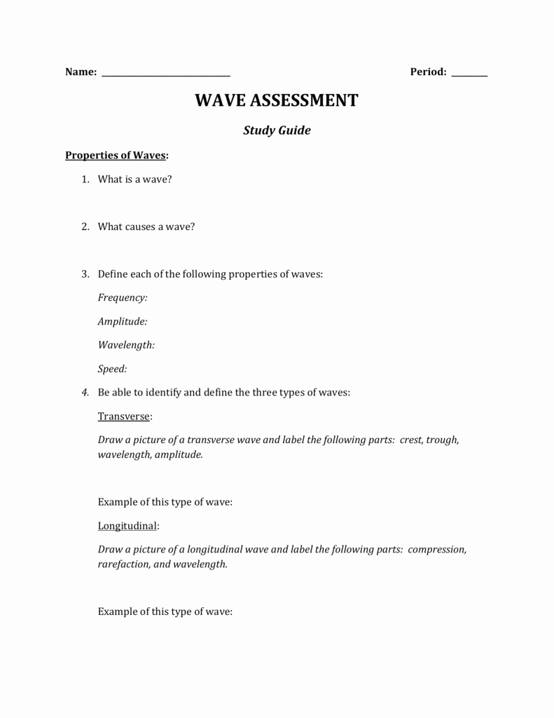 Wave Review Worksheet Answer Key Best Of Worksheet Properties Waves Worksheet Grass Fedjp