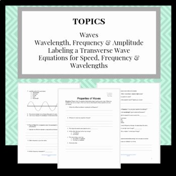 Wave Worksheet Answer Key Elegant Properties Of Waves Worksheet Review Sheet or Quiz with