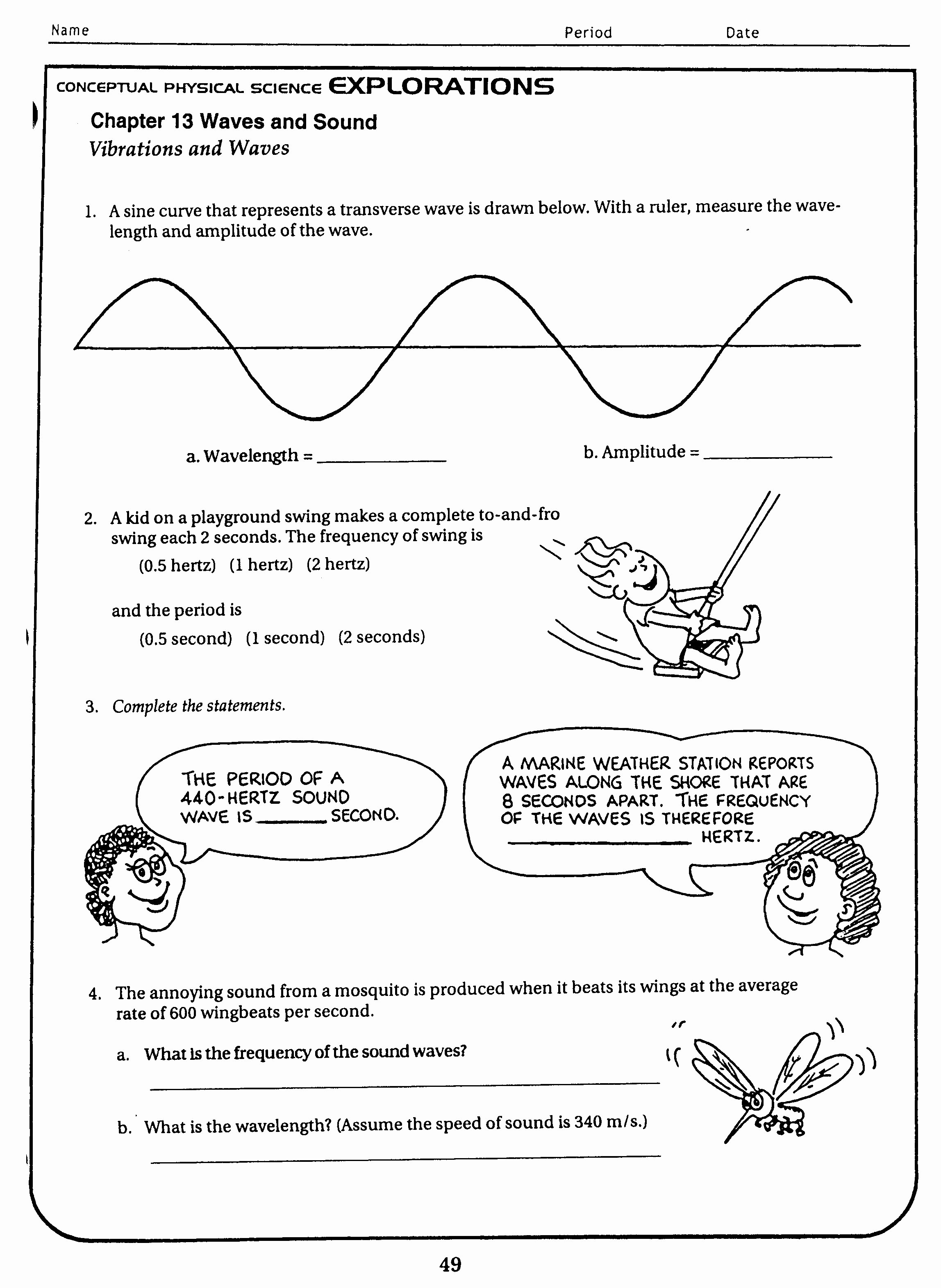 50 Wave Worksheet Answer Key
