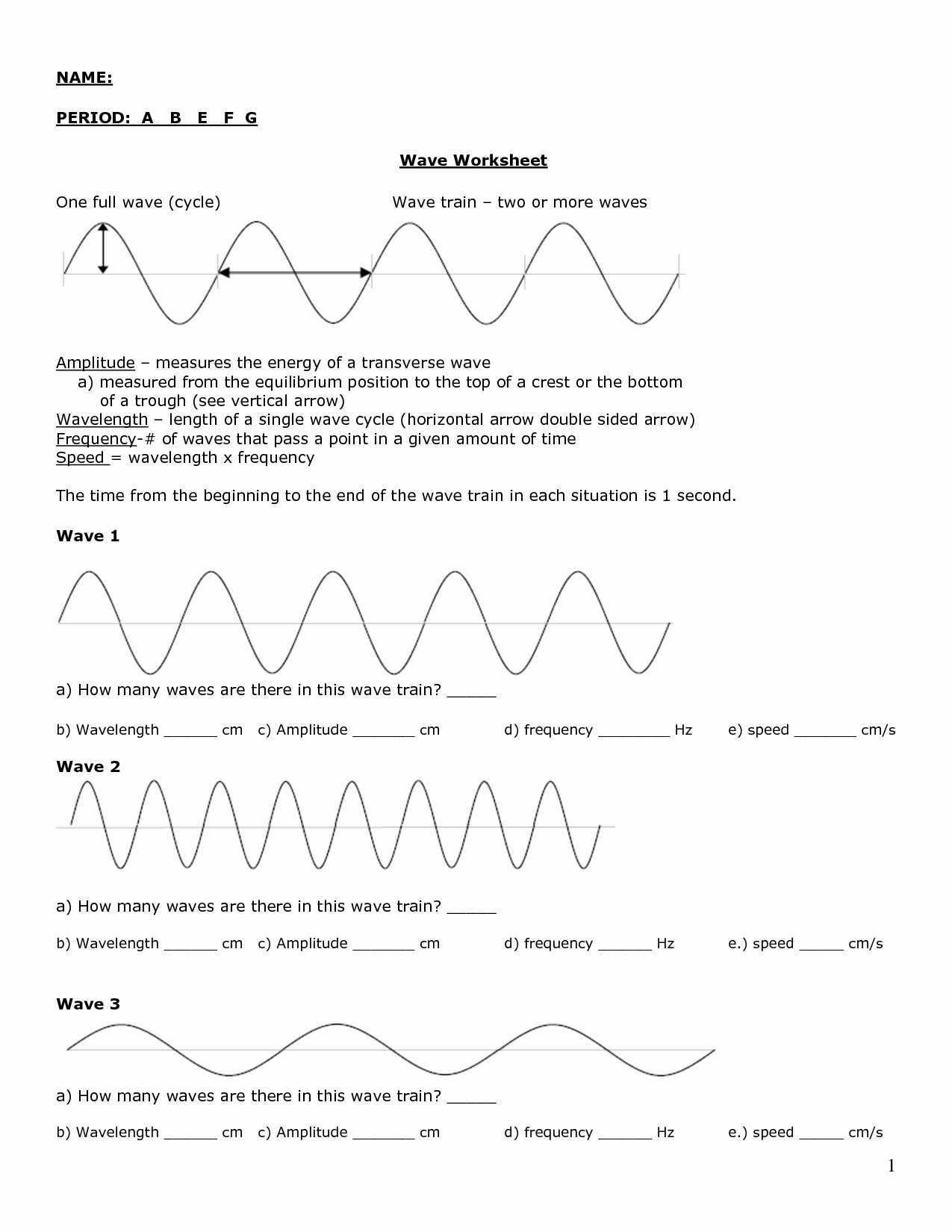 Wave Worksheet Answer Key Lovely 8 Best Of Light and sound Waves Worksheets