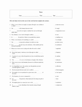 Waves Worksheet Answer Key Unique 4 Set Waves Worksheets with Keys by Maura & Derrick Neill